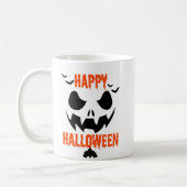 ハッピーハロウィン 垂れた文字デザイン コーヒーマグカップ (左)