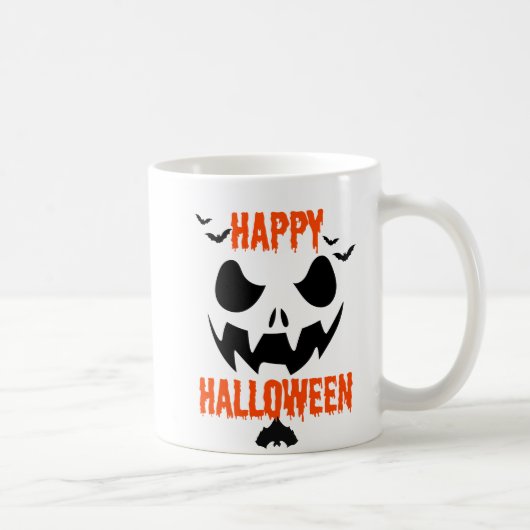 ハッピーハロウィン 垂れた文字デザイン コーヒーマグカップ (右)