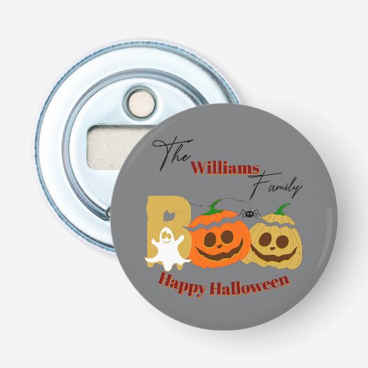 ハッピーハロウィン 怖いカボチャ 栓抜き (正面)