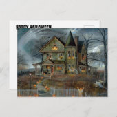ハッピーハロウィン 折りたたみ ホリデー カード (正面/裏面)