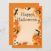 ハッピーハロウィン 招待状 (正面/裏面)