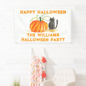 ハッピーハロウィン 猫とカボチャの子供たち 横断幕 (インサイチュ)