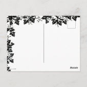 ハッピーハロウィン！猫 バット 犬と蜘蛛 ポストカード (裏面)