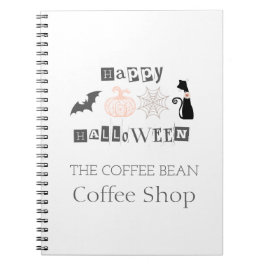 ハッピーハロウィン、秋のコーヒーショップビジネス ノートブック