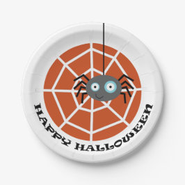 ハッピーハロウィン 蜘蛛 ペーパープレート