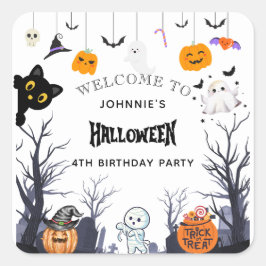 ハッピーハロウィン 誕生日 おめでとう オーダーメイド スクエアシール