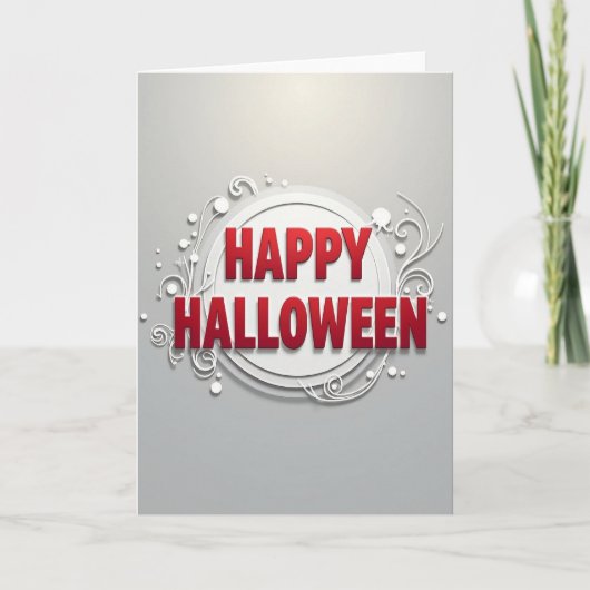 ハッピーハロウィン 赤い輝き カード (正面)