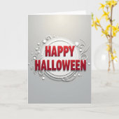 ハッピーハロウィン 赤い輝き カード (黄色い花)