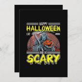 ハッピーハロウィン 飲んで食べて怖がって クールに楽しんで シーズンカード (正面/裏面)