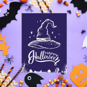 ハッピーハロウィン 魔女の帽子と墓地 シーズンカード