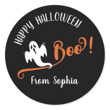 ハッピーハロウィン 黒のブー小さな幽霊