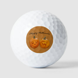 ハッピーハロウィン 2つのカボチャ ゴルフボール