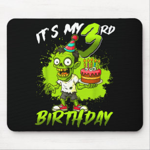 ハッピーハロウィン 3歳の誕生日 ゾンビ マウスパッド