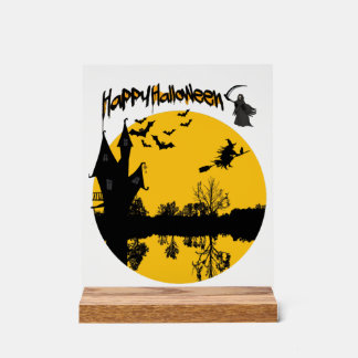 ハッピーハロウィンTシャツ アクリルサイン