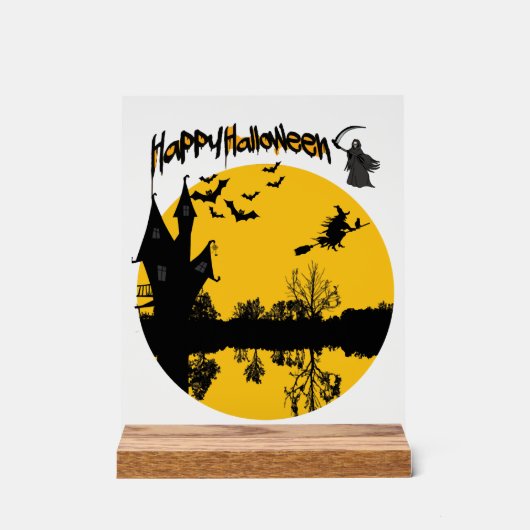 ハッピーハロウィンTシャツ アクリルサイン (正面)