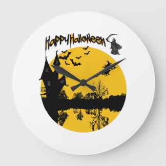 ハッピーハロウィンTシャツ ラージ壁時計