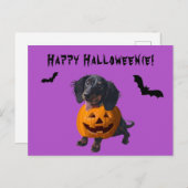ハッピーハロウィーニードダシュントウィーナードッグおもしろい ポストカード (正面/裏面)