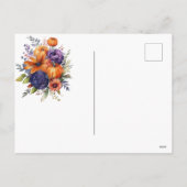 ハッピーハロウィーンかわいいウィザードベア シーズンポストカード (裏面)