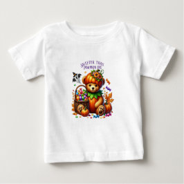 ハッピーハロウィーンかわいいウィザードベア ベビーTシャツ