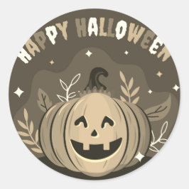 ハッピーハロウィーンのお祝い ラウンドシール