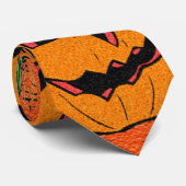 ハッピーハロウィーンのカボチャのちょうちん漫画パターン ネクタイ (ロール)