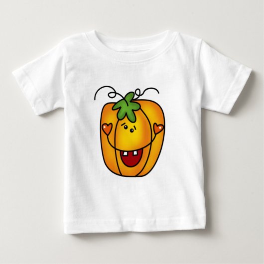 ハッピーハロウィーンのカボチャのちょうちんTシャツ&ギフト ベビーTシャツ (正面)