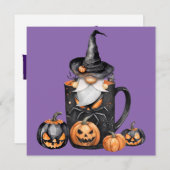 ハッピーハロウィーンの小人カード シーズンカード (正面/裏面)