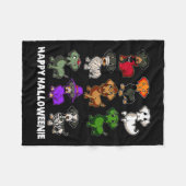 ハッピーハロウィーンダックスシュントダックスシュントハロウィーンGi フリースブランケット (正面(横))