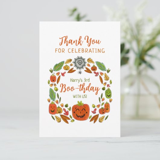 ハッピーハロウィーンブースデーパーティー サンキューカード (スタンド正面)