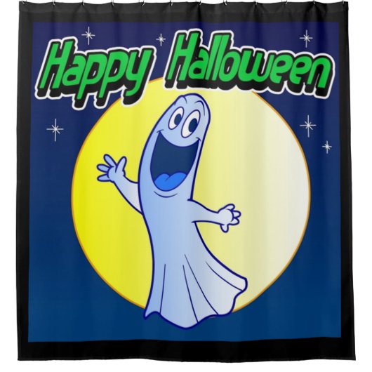 ハッピーハロウィーンマイケル シャワーカーテン (正面)