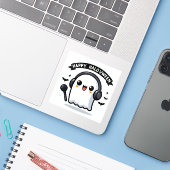 ハッピーハロウィーン幽霊シンガーハロウィーン音楽ファン シール (ノートパソコンとiPhone)