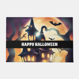 ハッピーハロウィーン怖い家 ドアマット