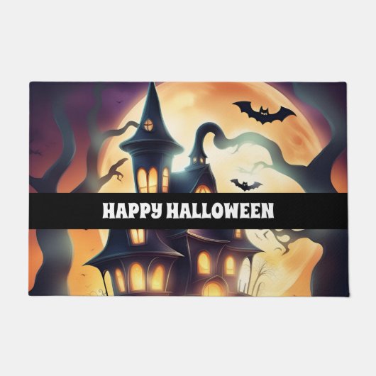 ハッピーハロウィーン怖い家 ドアマット (正面)