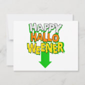 ハッピーハロウィーン面白いハロウィーン 招待状 (裏面)