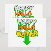 ハッピーハロウィーン面白いハロウィーン 招待状 (正面/裏面)