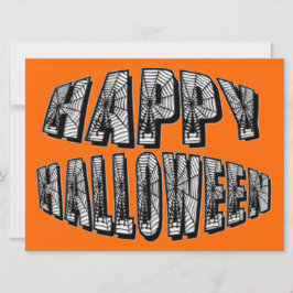 ハッピーハロウィーン クモ&クモの巣 招待状