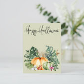 ハッピーハロウィーン ハワイ トロピカル パンプキン ポストカード (スタンド正面)