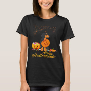 ハッピーハロウィー不気味ニー – Dachshund Dog Tシャツ