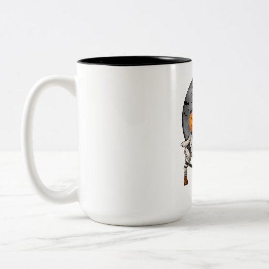 ハッピーハロウエニー・ダックスシュント・ミームドッグ ツートーンマグカップ (左)