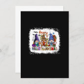 ハッピーハロサンキューマスハロウィーン格言感謝祭 招待状 (正面/裏面)