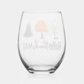 ハッピーハロサンキューマスワイングラス ステムなしワイングラス (裏面)