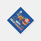 ハッピーハロサンキューマス(青)ナプキンス スタンダードカクテルナプキン (角)