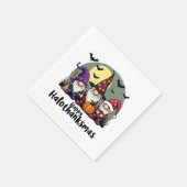 ハッピーハロサンクサスクリスマスハロウィーン格言 スタンダードカクテルナプキン (角)