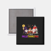 ハッピーハロサンクサス格言ハロウィンサンクスギビング マグネット (正面/裏面)