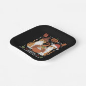 ハッピーハロサンクサス猫ハロウィンクリスマス ペーパープレート (傾斜あり)