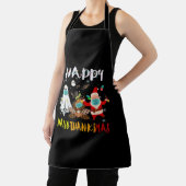 ハッピーハロサンクサス面白いハロウィンサンクスギビング エプロン (インサイチュ)