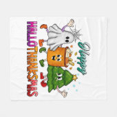 ハッピーハロサンクサス フリースブランケット (正面(横))