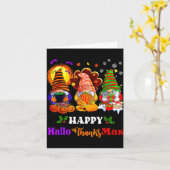 ハッピーハロサンクサムス三人格言ハロウィンメリー カード (黄色い花)