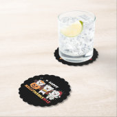 ハッピーハロサンクスマのホッキョクグマのクリスマスポーラ ペーパーコースター (インサイチュ)