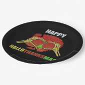 ハッピーハロサンクスマスおもしろいホリデーシーズンマッシュアップ ペーパープレート (アングル)